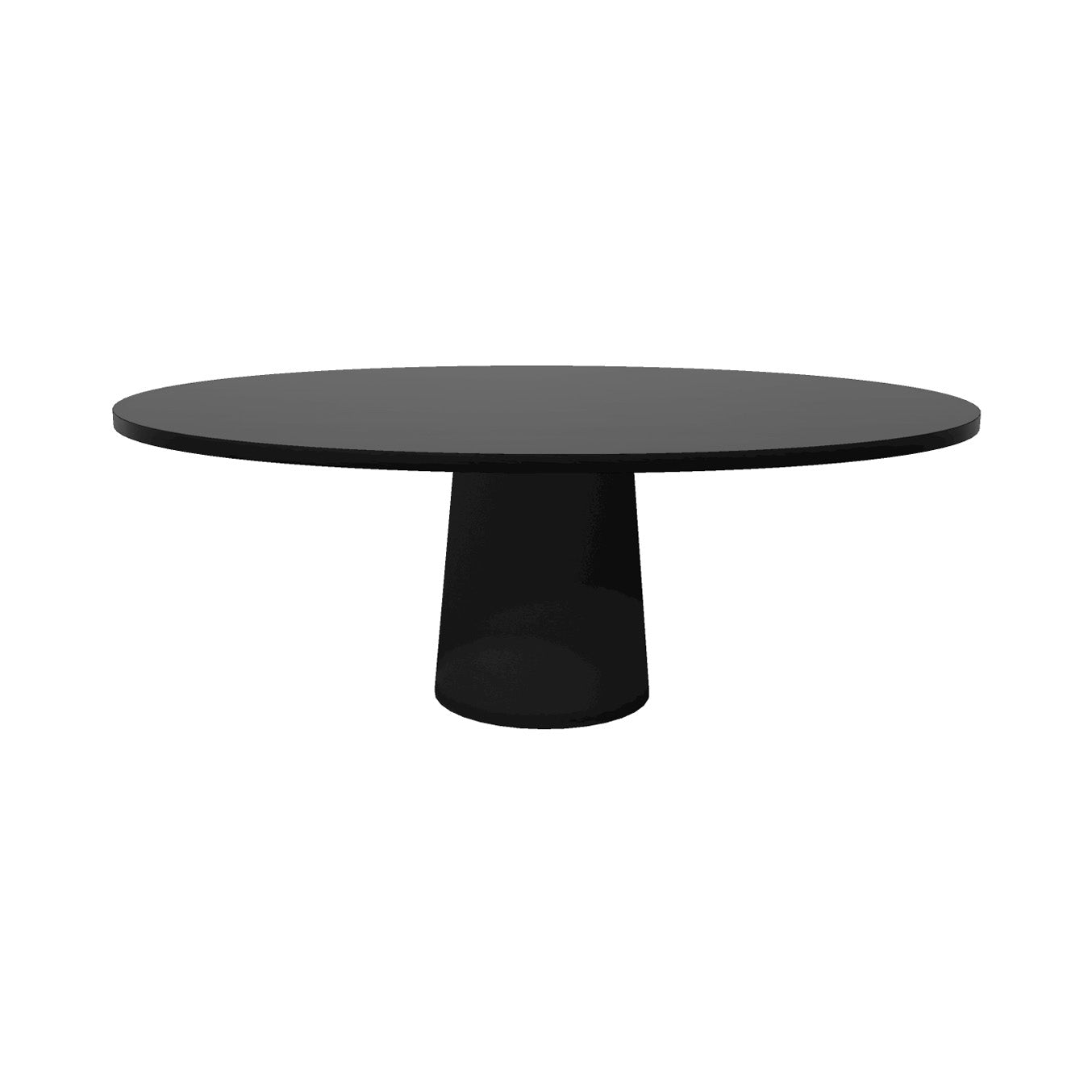 Container Oval Table: Small + Cable Feed + Black Stained + Black