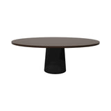 Container Oval Table: Small + Cable Feed + Cinnamon Stained + Black