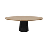 Container Oval Table: Small + Cable Feed + Natural Oil + Black