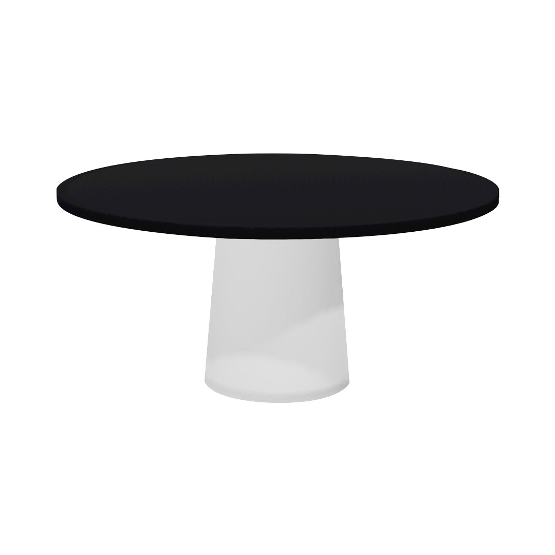 Container Round Table: Extra Large + Cable Feed + Jet Black + White