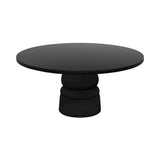 Container Round Table: Extra Large + New Antiques + Black Stained Oak + Black 