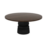 Container Round Table: Extra Large + New Antiques + Cinnamon Stained + Black