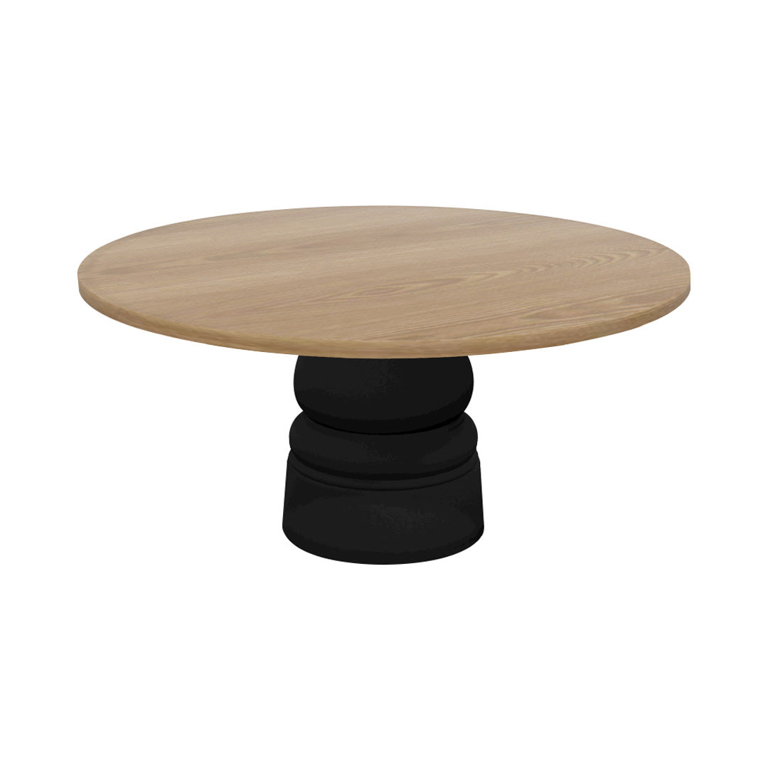 Container Round Table: Extra Large + New Antiques + Natural Oil + Black