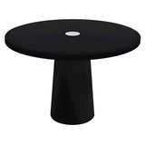 Container Round Table: Medium + Jet Black with Hole + Black