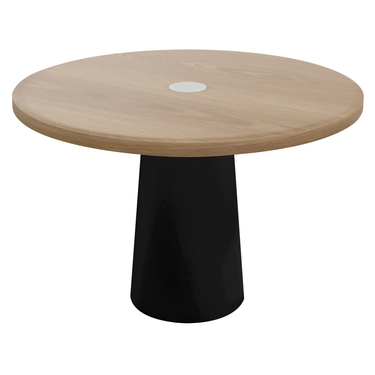 Container Round Table: Medium + Natural Oil with Hole + Black