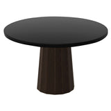 Container Round Table: Medium + Bodhi Cover + Black Stained + Cinnamon