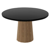 Container Round Table: Medium + Bodhi Cover + Black Stained + Natural Oil