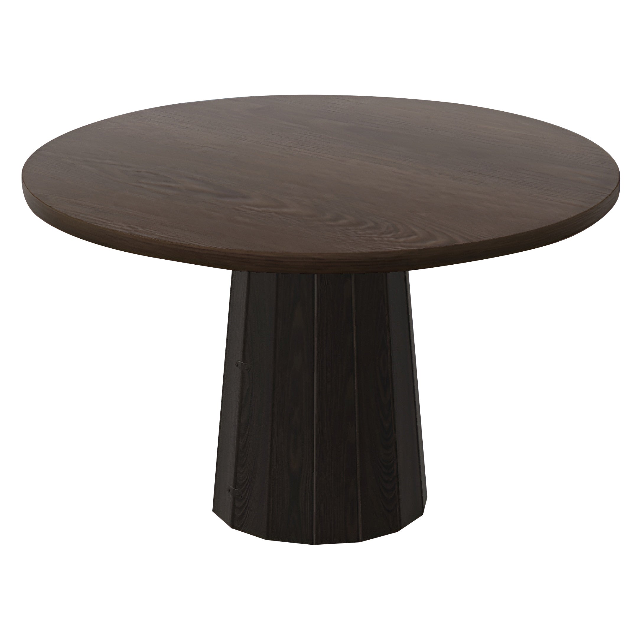 Container Round Table: Medium + Bodhi Cover + Cinnamon Stained + Grey