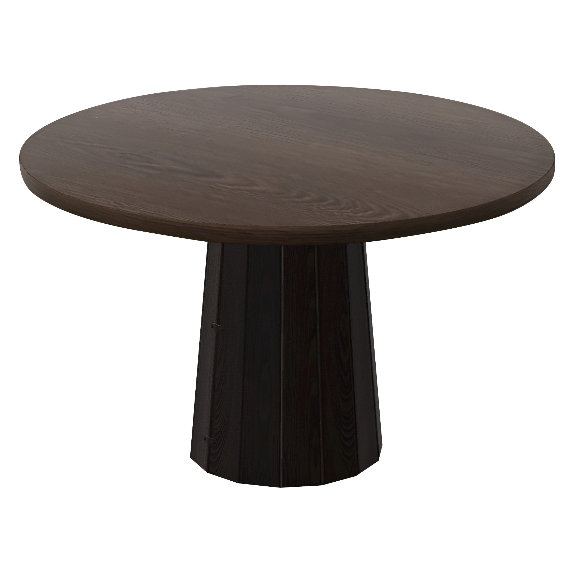 Container Round Table: Medium + Bodhi Cover + Cinnamon Stained + Wenge