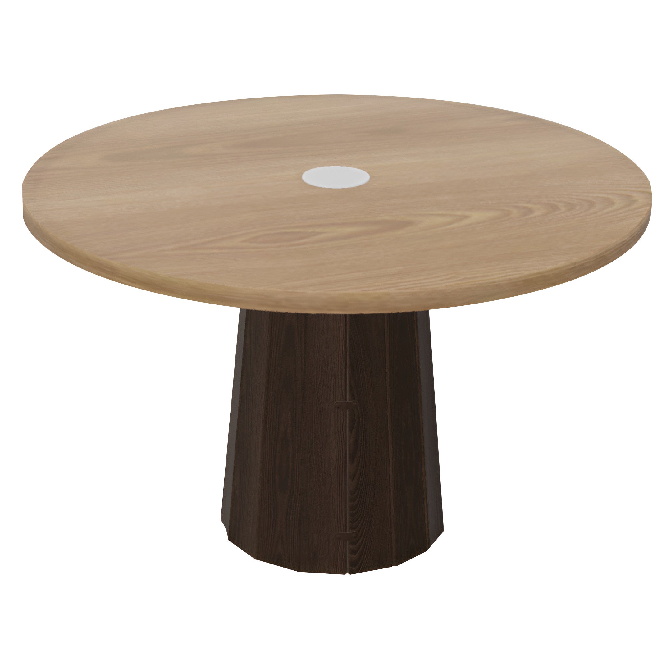 Container Round Table: Medium + Bodhi Cover + Natural Oil with Hole + Cinnamon