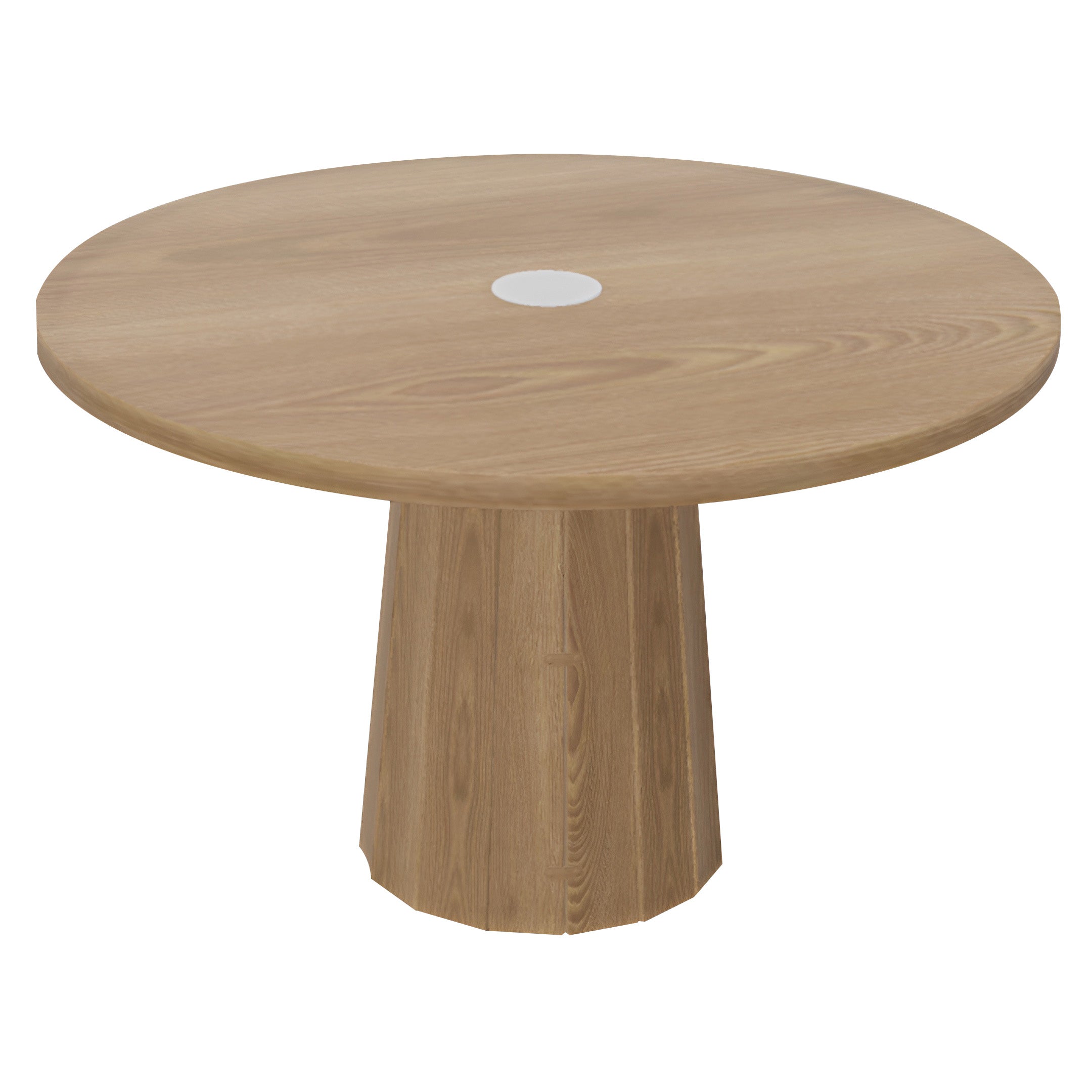 Container Round Table: Medium + Bodhi Cover + Natural Oil with Hole + Natural Oil