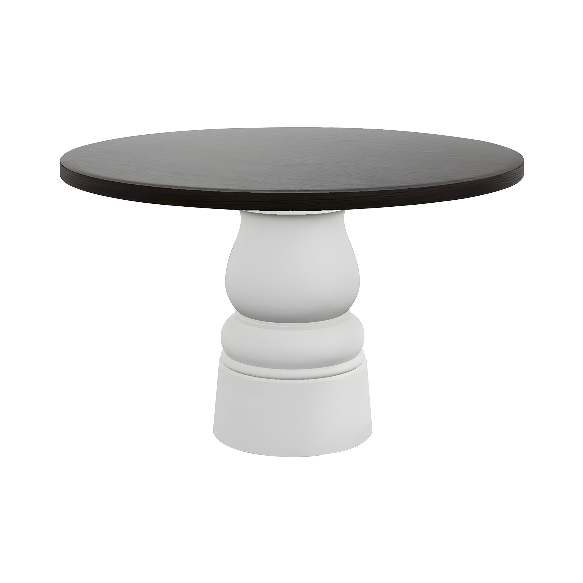 Container Round Table: Medium + New Antiques + Wenge Stained + White