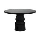 Container Round Table: Medium + New Antiques + Black Stained Oak + Black