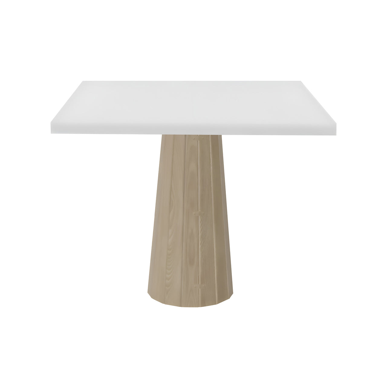 Container Square Table: Large + Bodhi Cover + Traffic White + White Wash