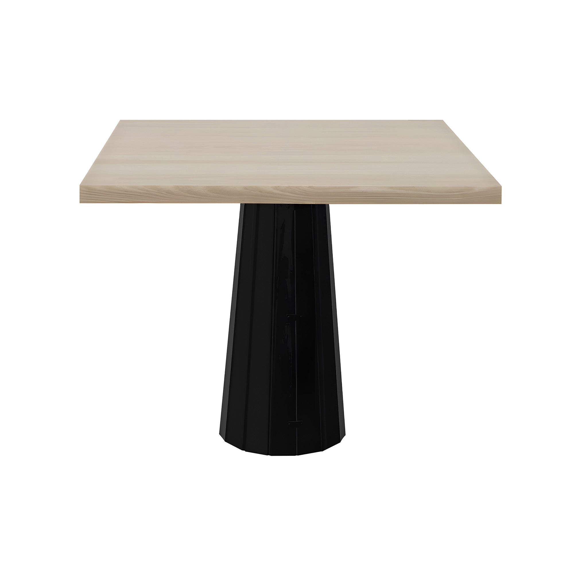 Container Square Table: Large + Bodhi Cover + White Wash Stained + Black