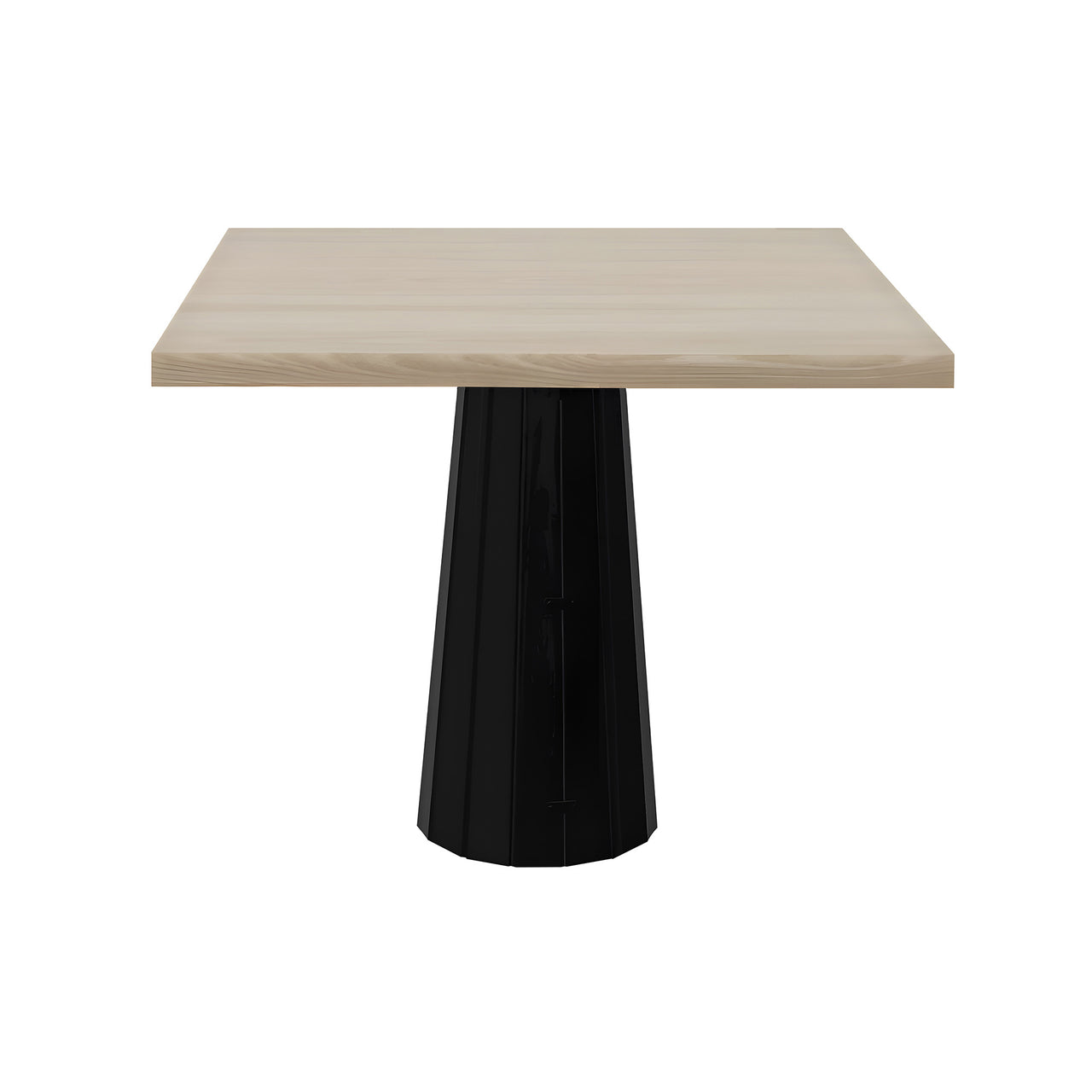 Container Square Table: Large + Bodhi Cover + White Wash Stained + Black
