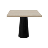Container Square Table: Large + Bodhi Cover + White Wash Stained + Black