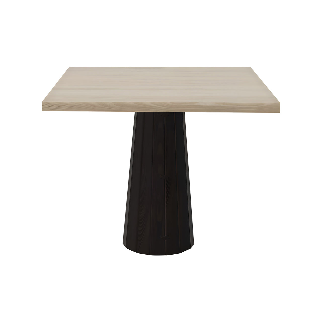 Container Square Table: Large + Bodhi Cover + White Wash Stained + Wenge
