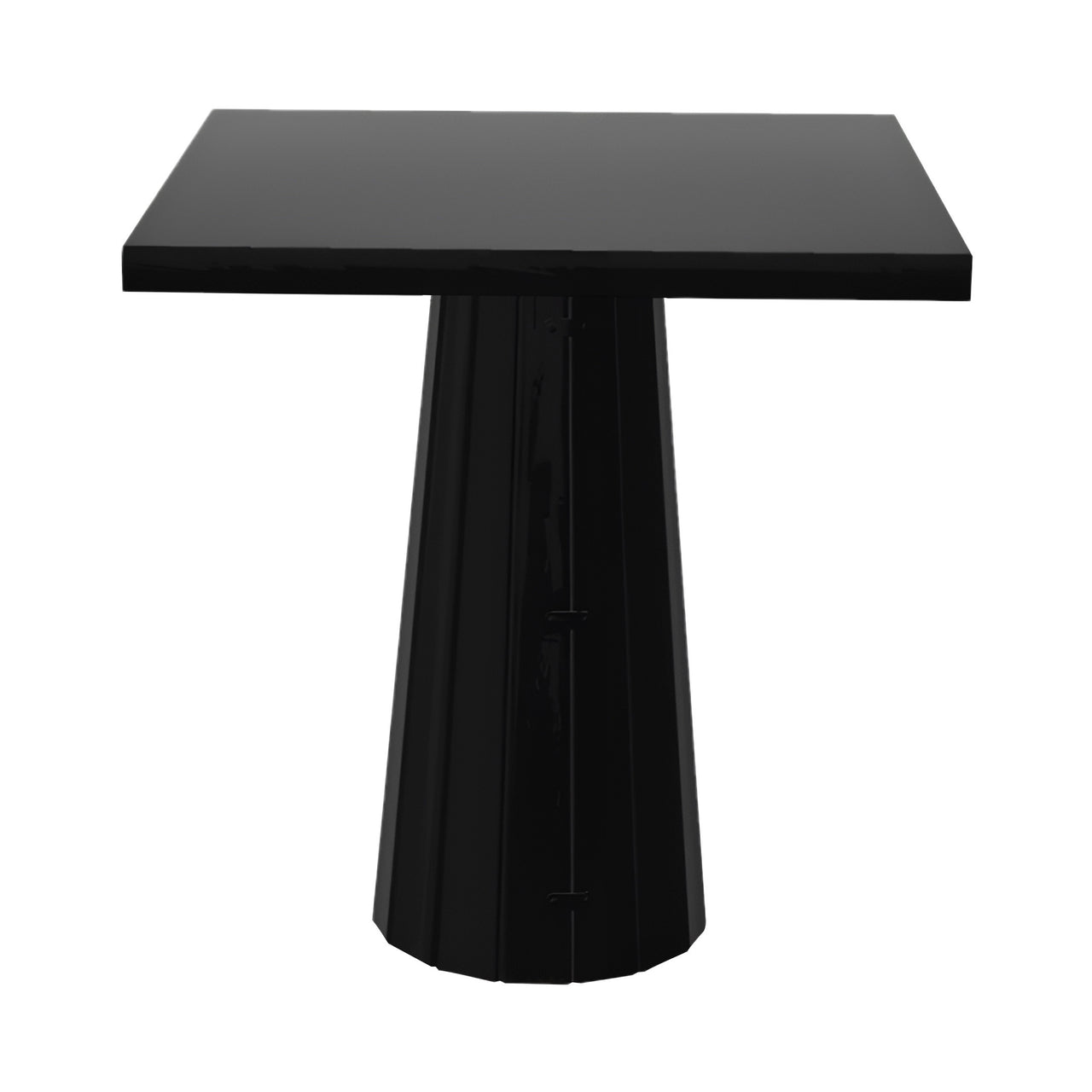 Container Square Table: Small + Bodhi Cover + Black Stained Oak + Black