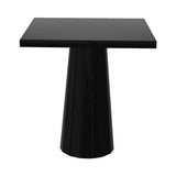 Container Square Table: Small + Bodhi Cover + Black Stained Oak + Black