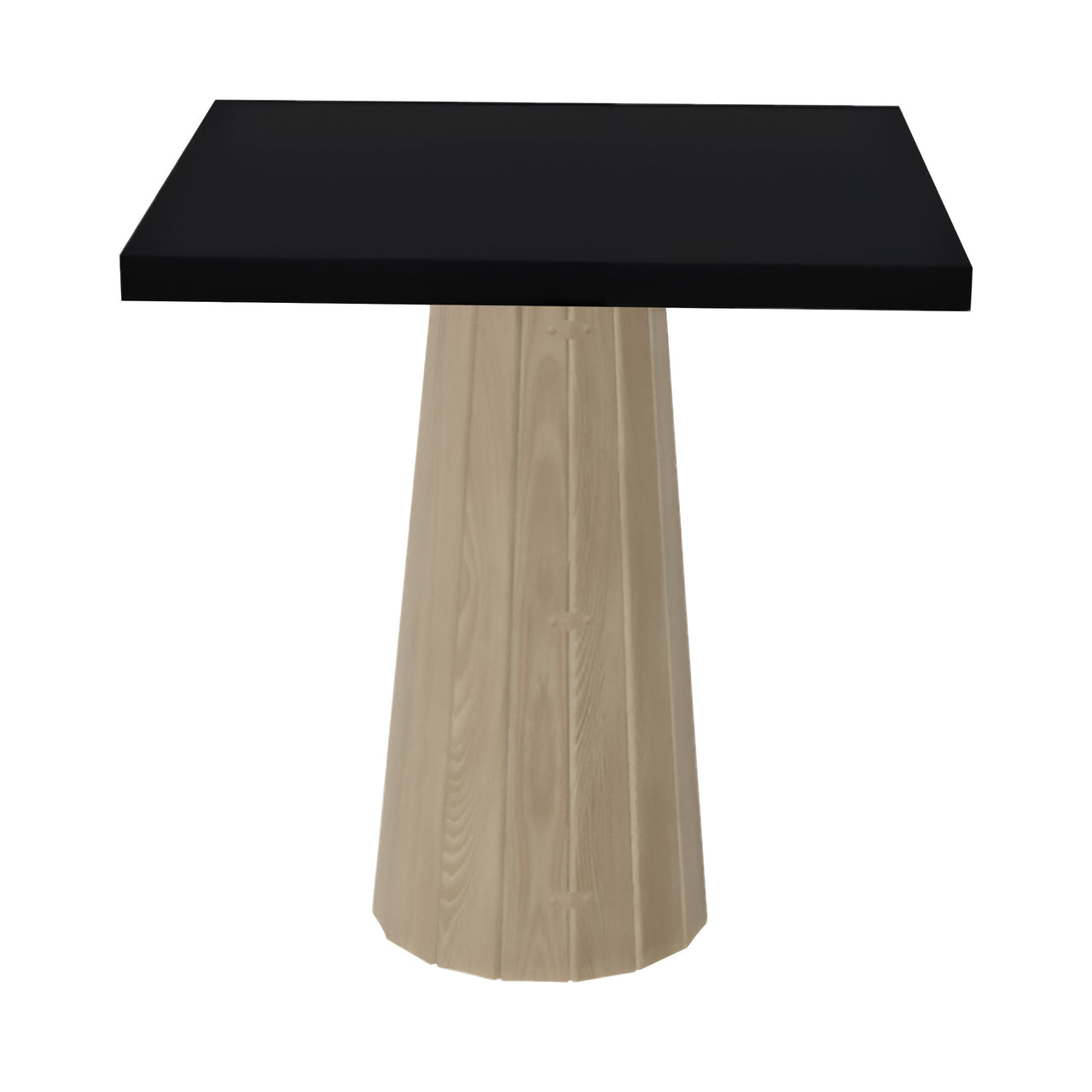 Container Square Table: Small + Bodhi Cover + Jet Black + White Wash