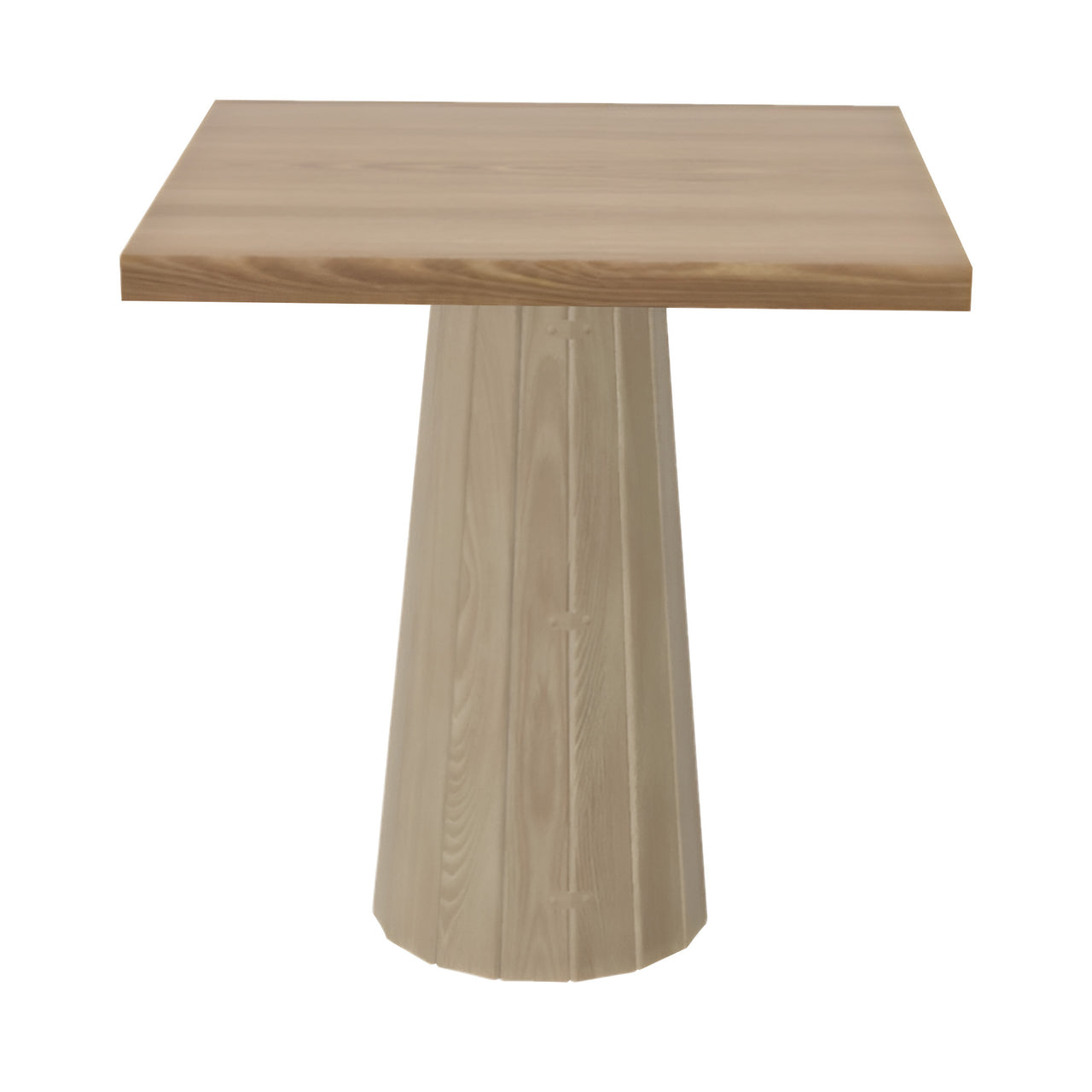 Container Square Table: Small + Bodhi Cover + Natural Oil + White Wash