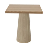 Container Square Table: Small + Bodhi Cover + Natural Oil + White Wash