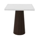 Container Square Table: Small + Bodhi Cover + Traffic White + Cinnamon