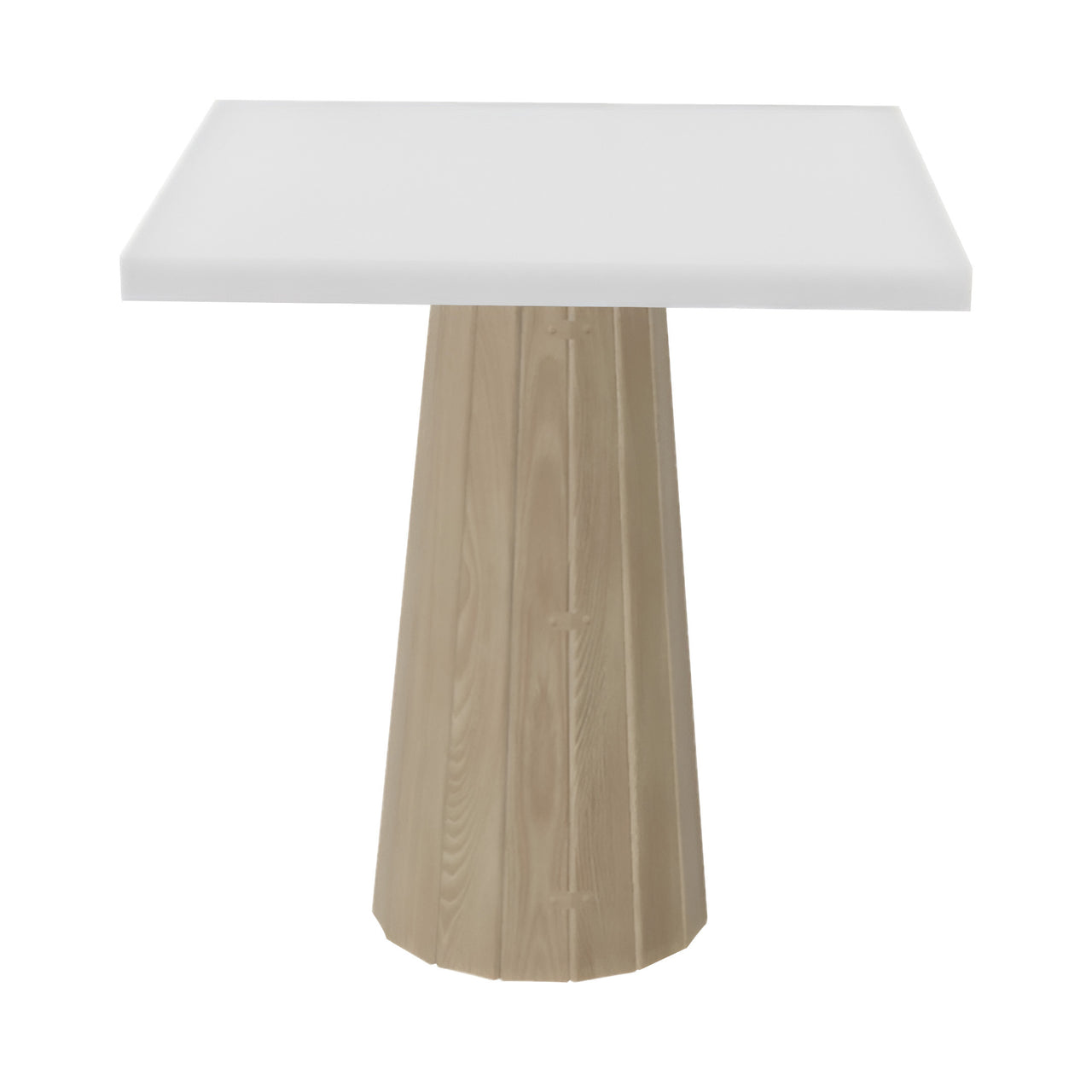 Container Square Table: Small + Bodhi Cover + Traffic White + White Wash