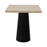 Container Square Table: Small + Bodhi Cover + White Wash Stained + Black