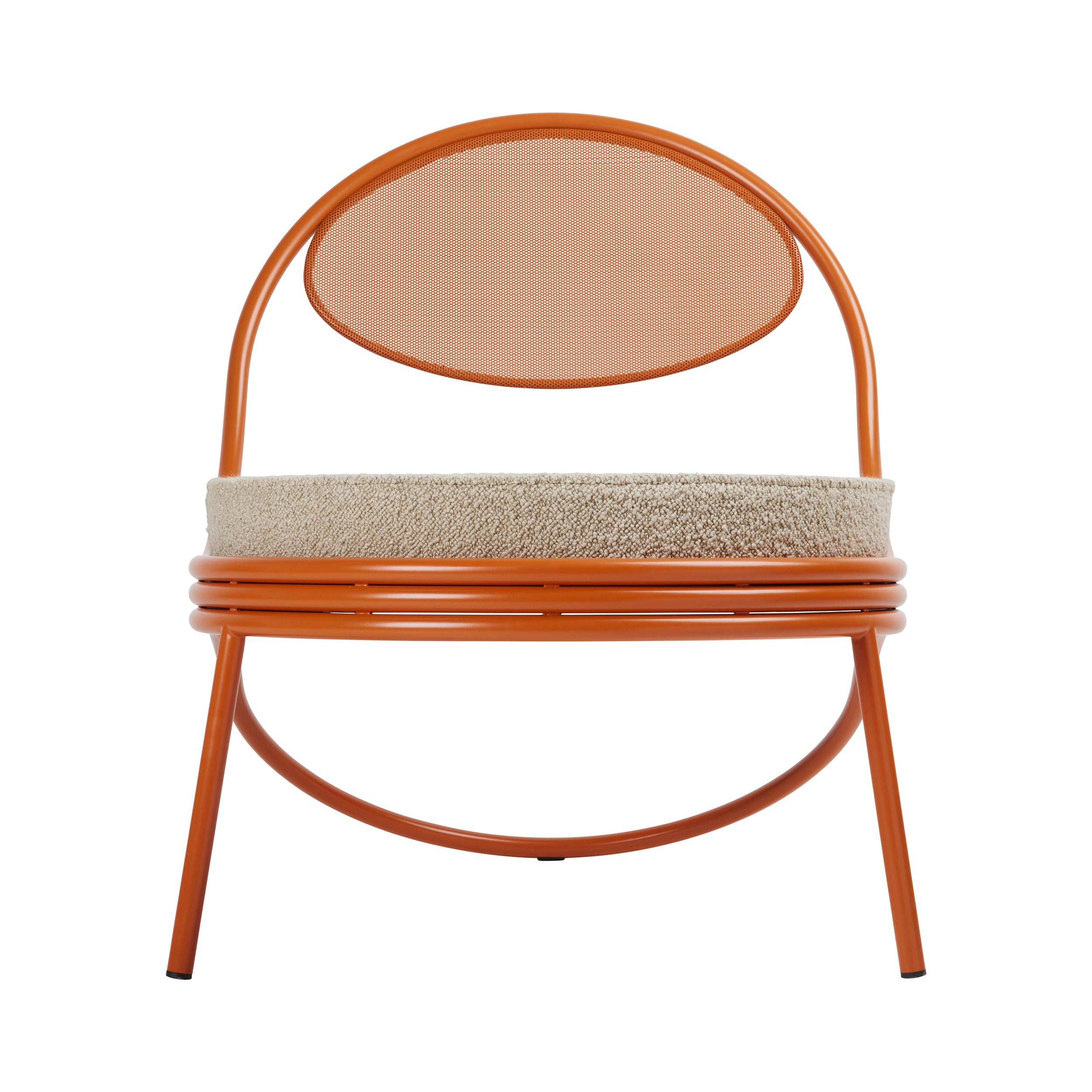 Copacabana Lounge Chair: Seat Upholstered + Orange