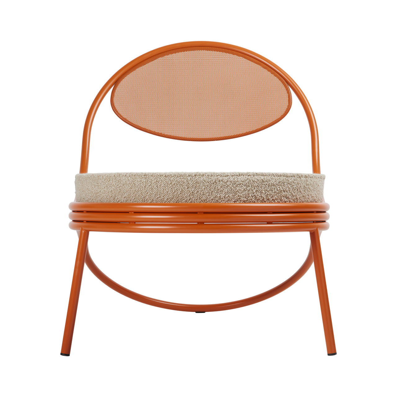 Copacabana Lounge Chair: Seat Upholstered + Orange