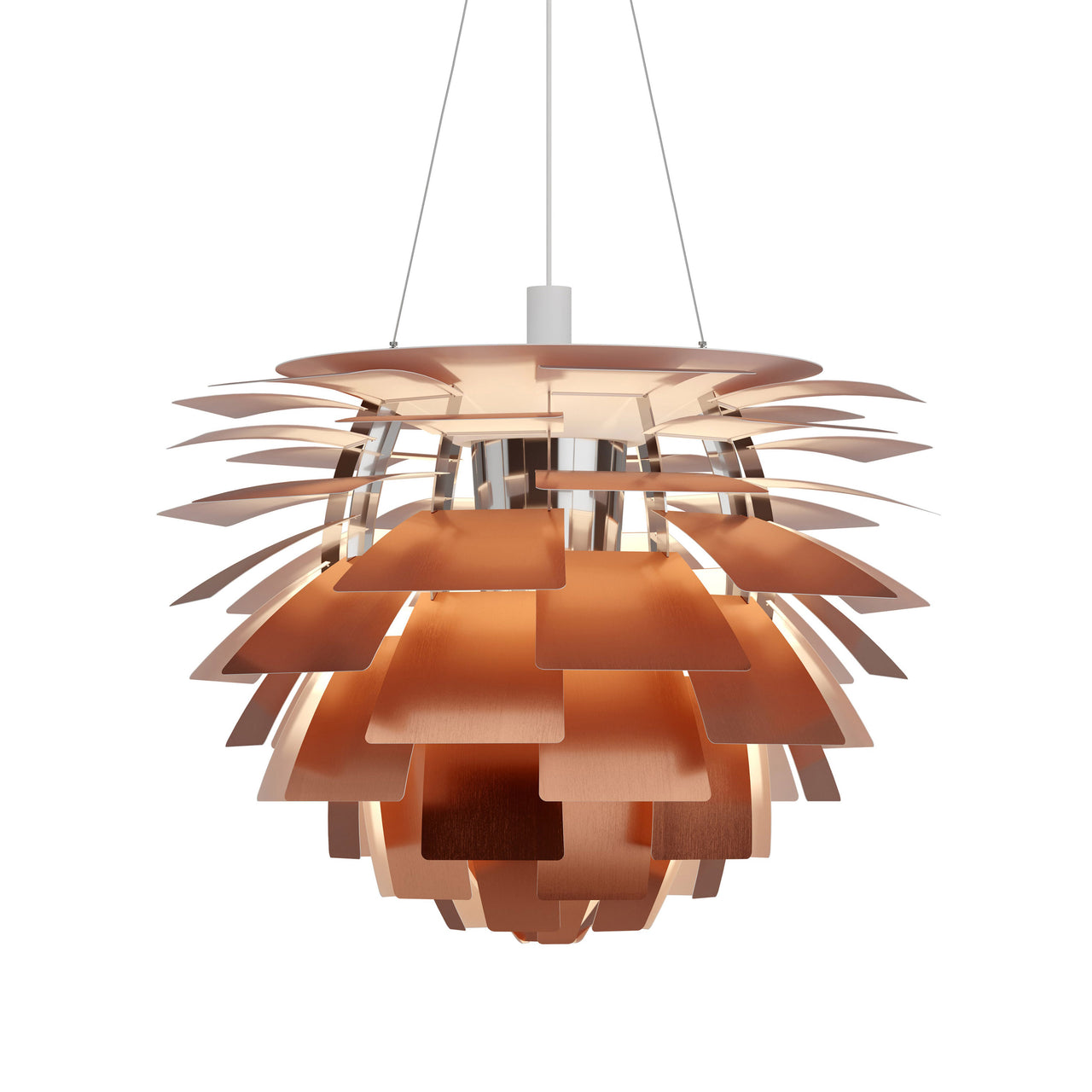 PH Artichoke Pendant: Extra Large + Copper + White