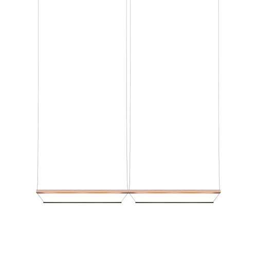 Tier 100 Horizontal Pendant Light: 2H + Anodized Copper + Emerald 