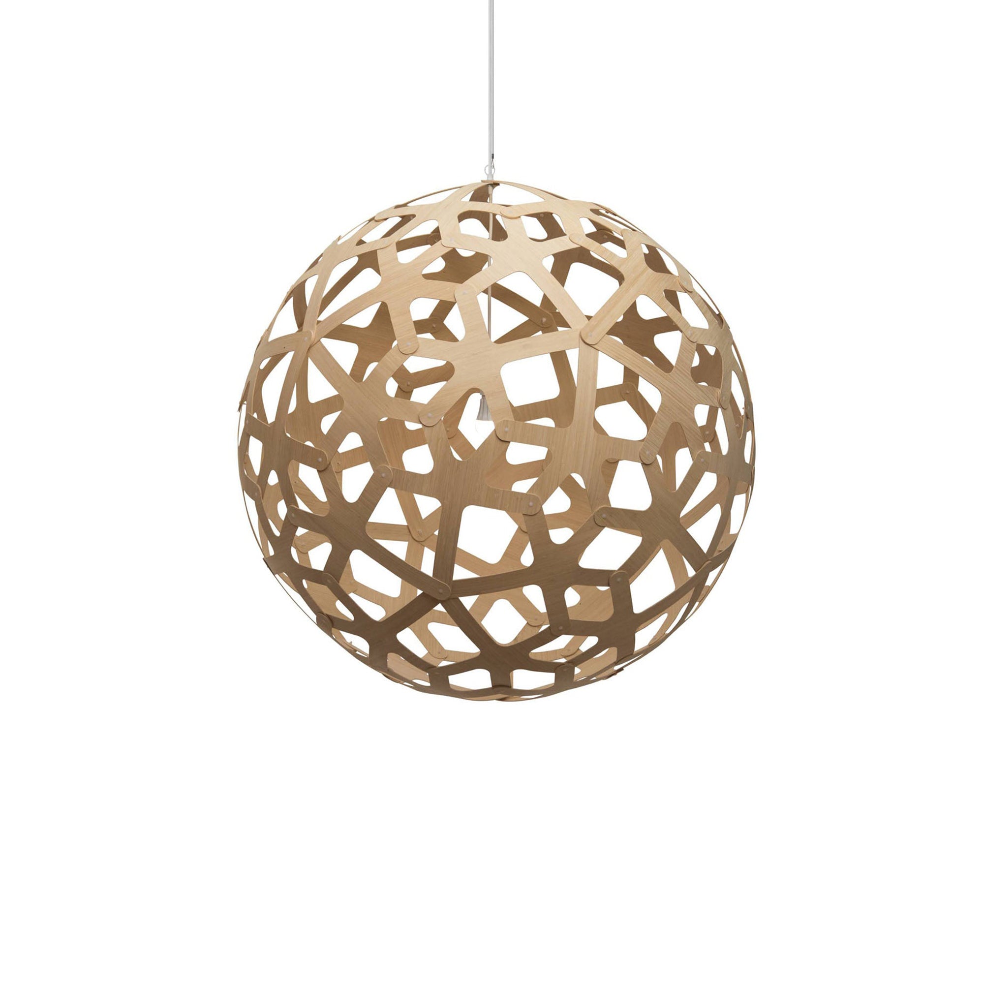Coral Pendant Light: Extra Large + Bamboo + White