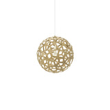 Coral Pendant Light: Small + Bamboo + White