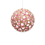 Coral Pendant Light: XX Large + Bamboo + Pink + White