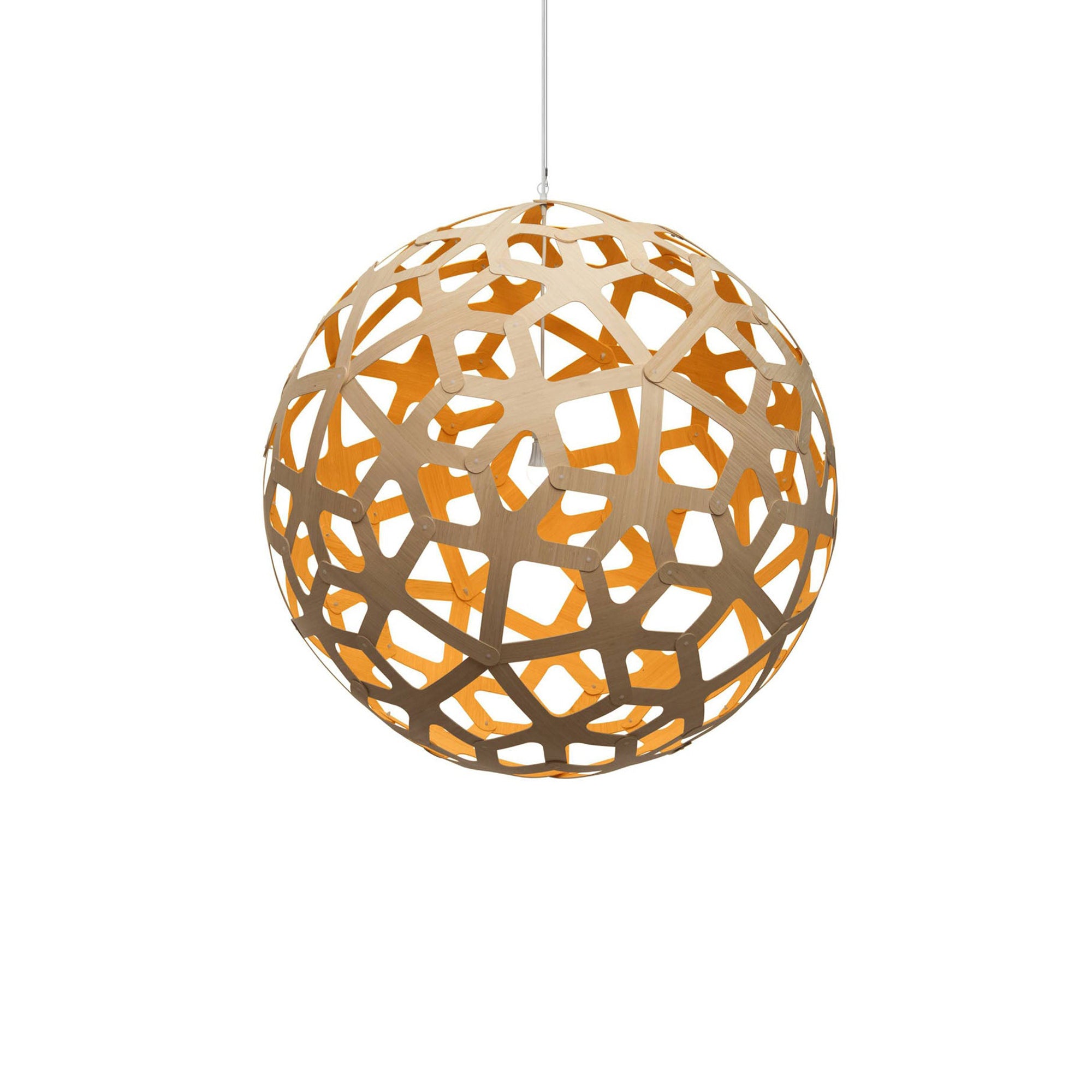 Coral Pendant Light: XX Large + Bamboo + Orange + White