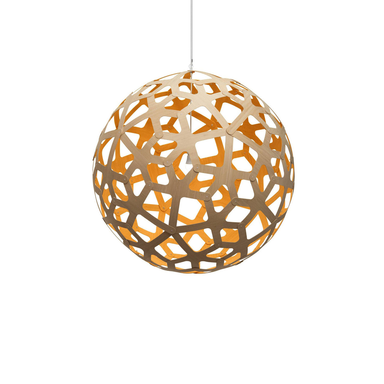 Coral Pendant Light: XX Large + Bamboo + Orange + White