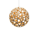 Coral Pendant Light: XX Large + Bamboo + Orange + White