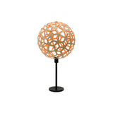 Coral Table Lamp: Bamboo + Orange