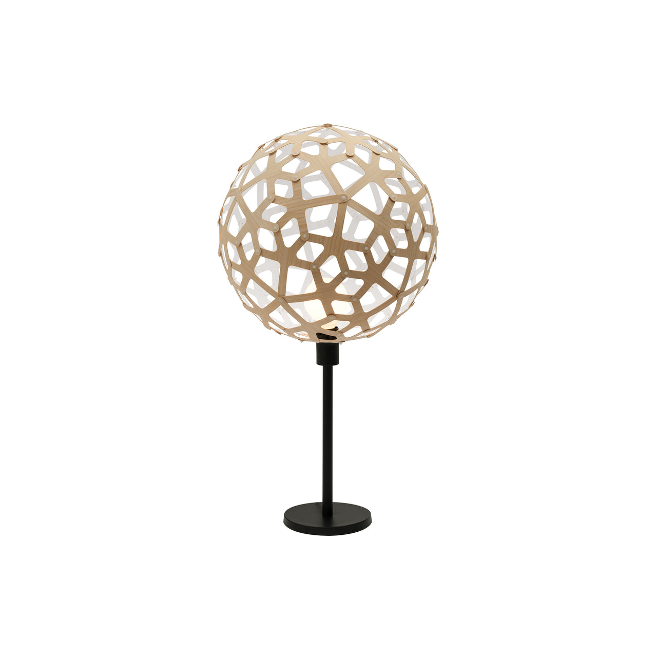 Coral Table Lamp: Bamboo + White
