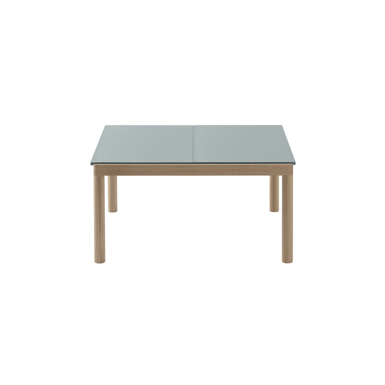 Couple Coffee Table: 2 Plain + Pale Blue + Oak