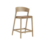 Cover Bar + Counter Stool: Upholstered + Counter + Oak + Cognac Refine Leather