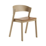 Cover Side Chair: Upholstered + Oak + Coganc Refined Leather