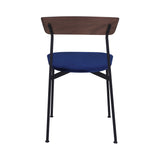 Crawford Dining Chair: Upholstered + Dark Brown Oak