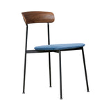 Crawford Dining Chair: Upholstered + Natural Walnut