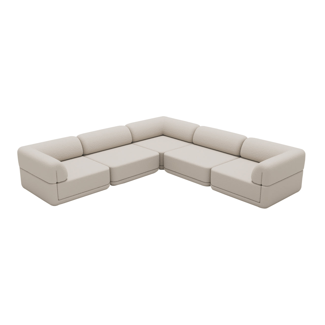 Cube Modular Sofa: Configuration 7 + Boucle Cream