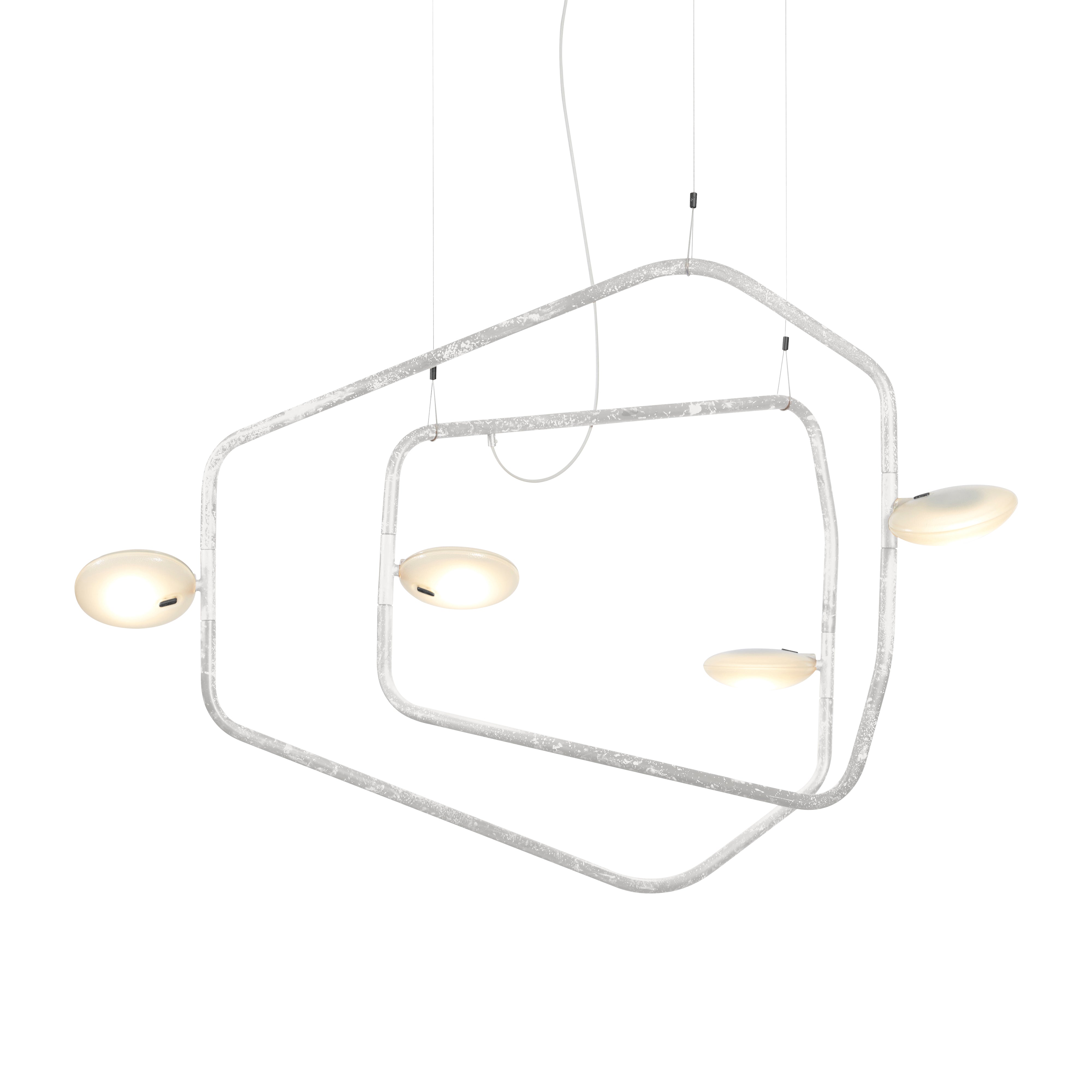 Palindrome Single Pendant: 4 Heads + Cream White