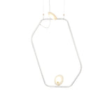 Palindrome Single Pendant: 2 Heads + Cream White